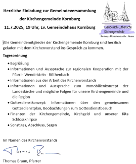 Einladung GV Kornburg