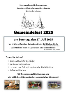 Einladung Gemeindefest 2025