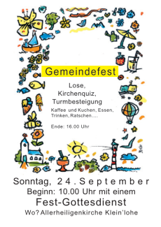 Einladung zum Gemeindefest 2023
